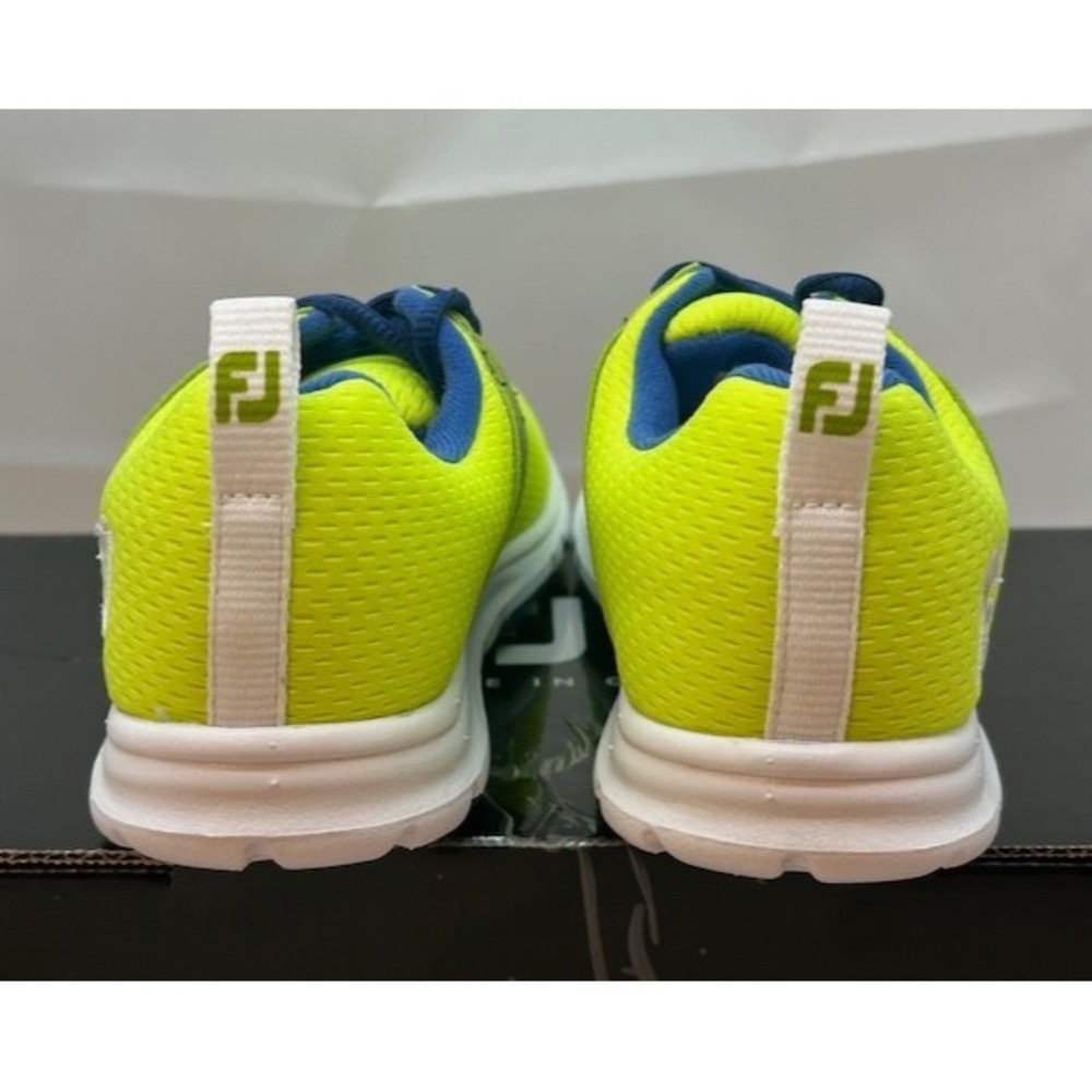 FootJoy Girls Junior Spikeless Golf Shoes Lime/Sapphire‎ NIB (48208) - Size 5M - Picture 4 of 13